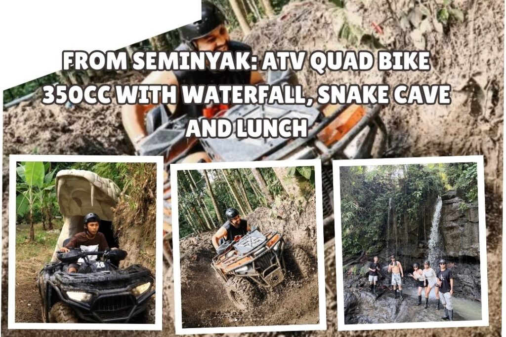 From Seminyak ATV Quad Bike 350cc with Waterfall, Snake Cave and Lunch